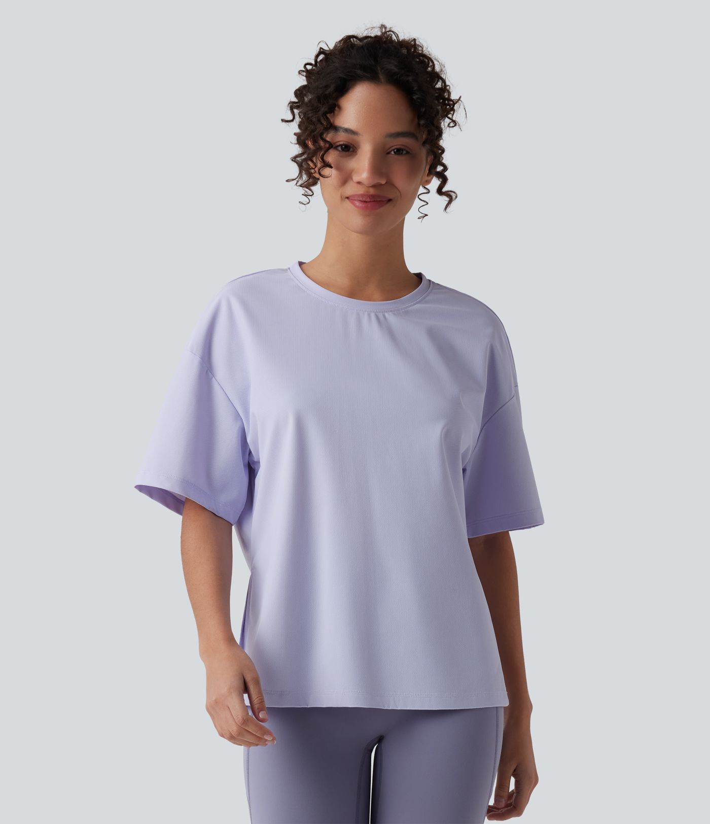 Top de randonnée à col rond et manches courtes - UPF40+