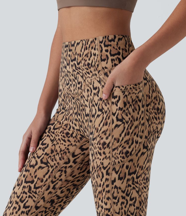 Halara UltraSculpt™ Leopard Print High Waisted Scrunch Butt Lifting Tummy Control Training Leggings with Pockets