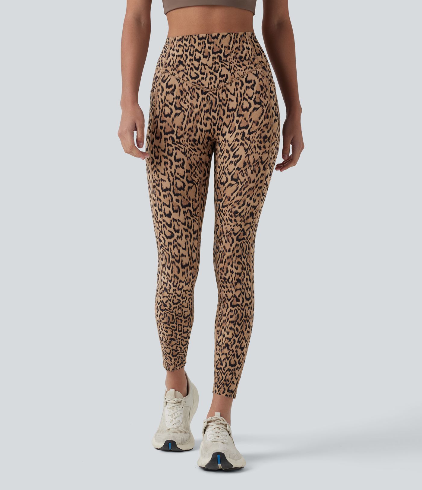 Halara UltraSculpt™ Leopard Print High Waisted Scrunch Butt Lifting Tummy Control Training Leggings with Pockets