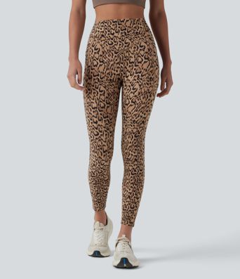 Halara UltraSculpt™ Leopard Print High Waisted Scrunch Butt Lifting Tummy Control Training Leggings with Pockets
