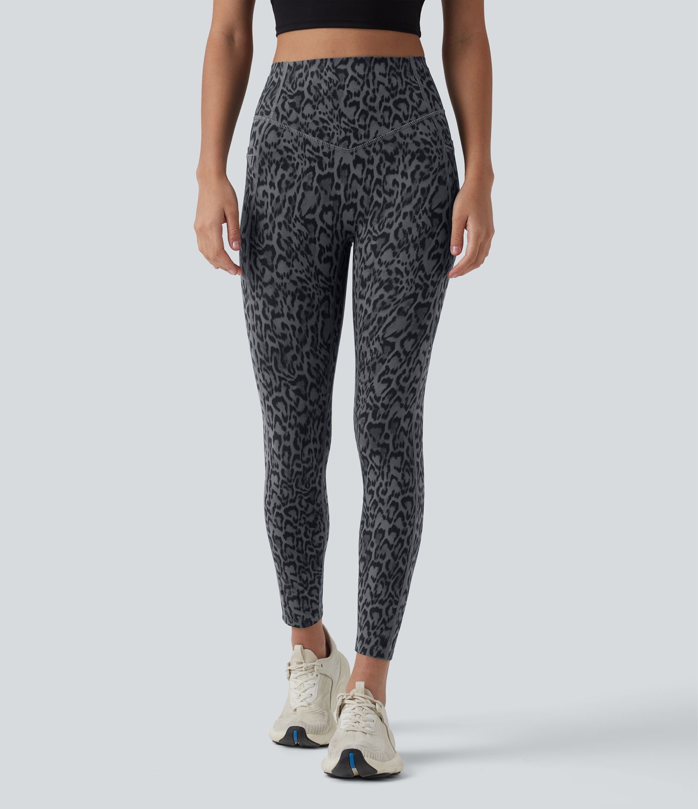 Halara UltraSculpt™ Leopard Print High Waisted Scrunch Butt Lifting Tummy Control Training Leggings with Pockets