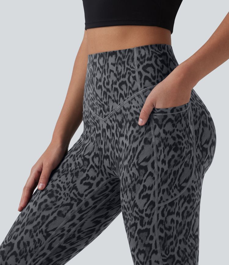 Halara UltraSculpt™ Leopard Print High Waisted Scrunch Butt Lifting Tummy Control Training Leggings with Pockets
