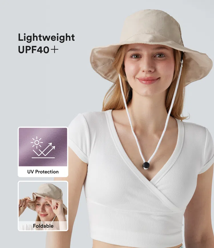 Wide Brim Adjustable Casual Sun Hat-UPF40+