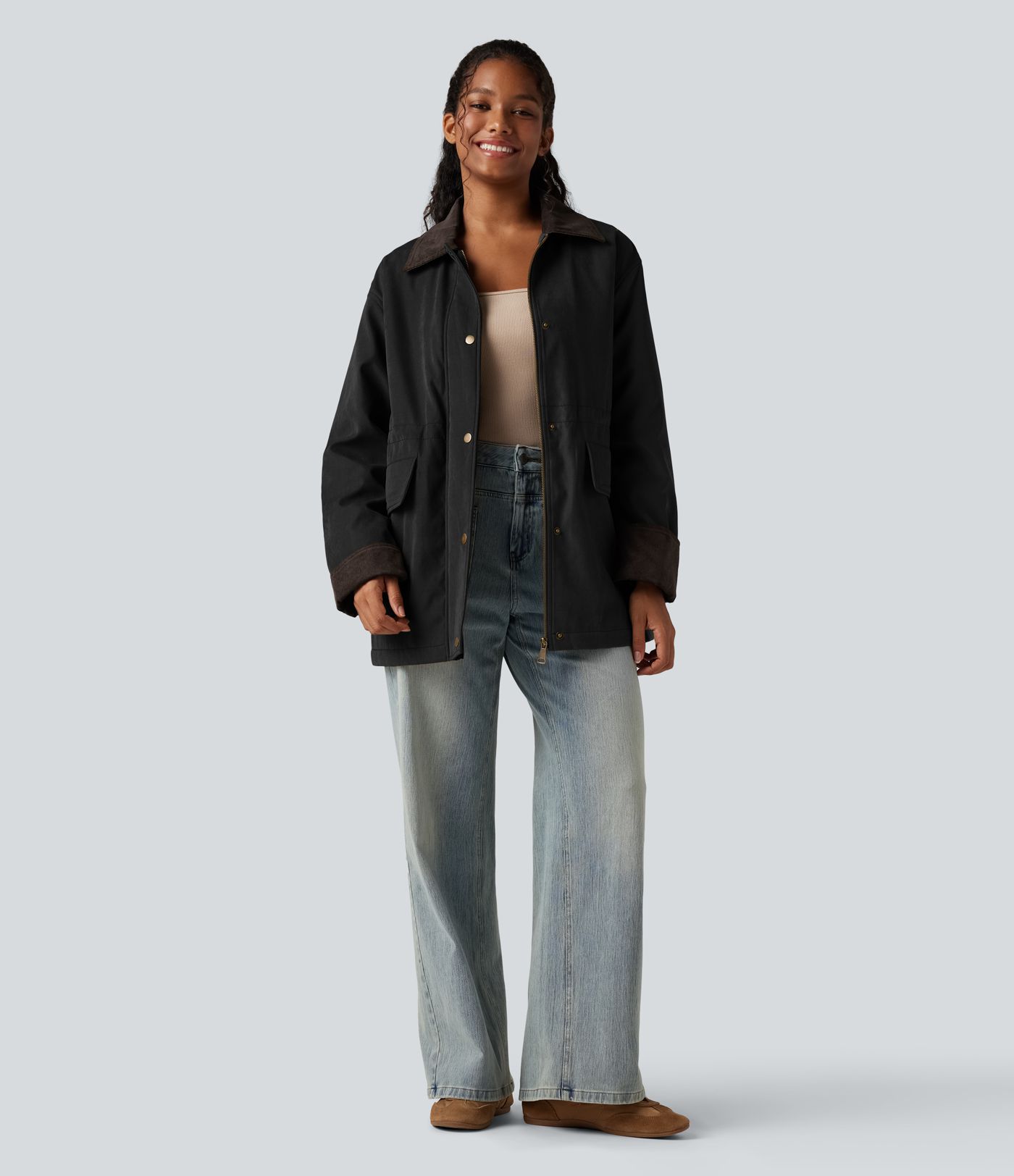 Veste barn casual à manches longues avec poches