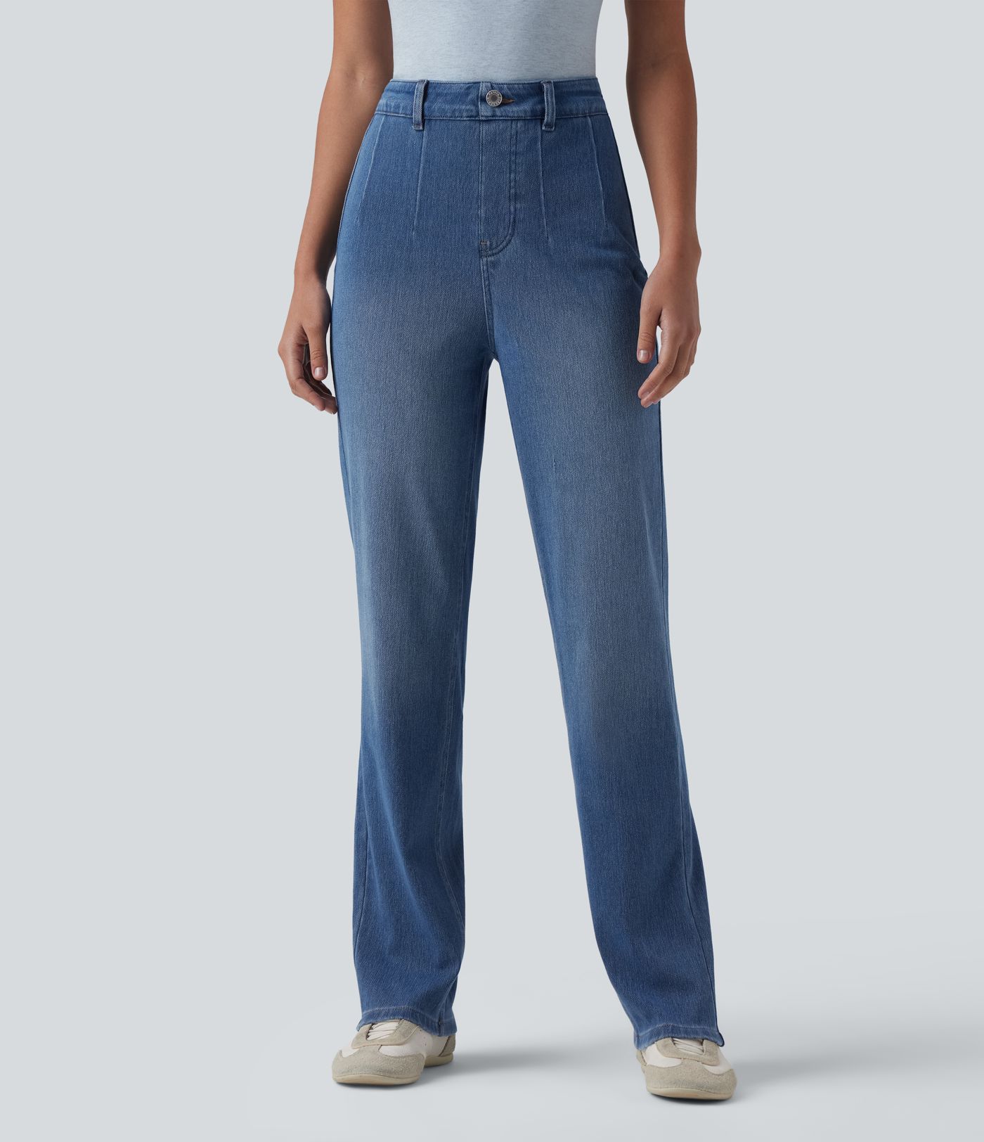 Halara Flex™ High Waisted Shaping Tummy Control Straight Leg Casual Jeans with Pockets