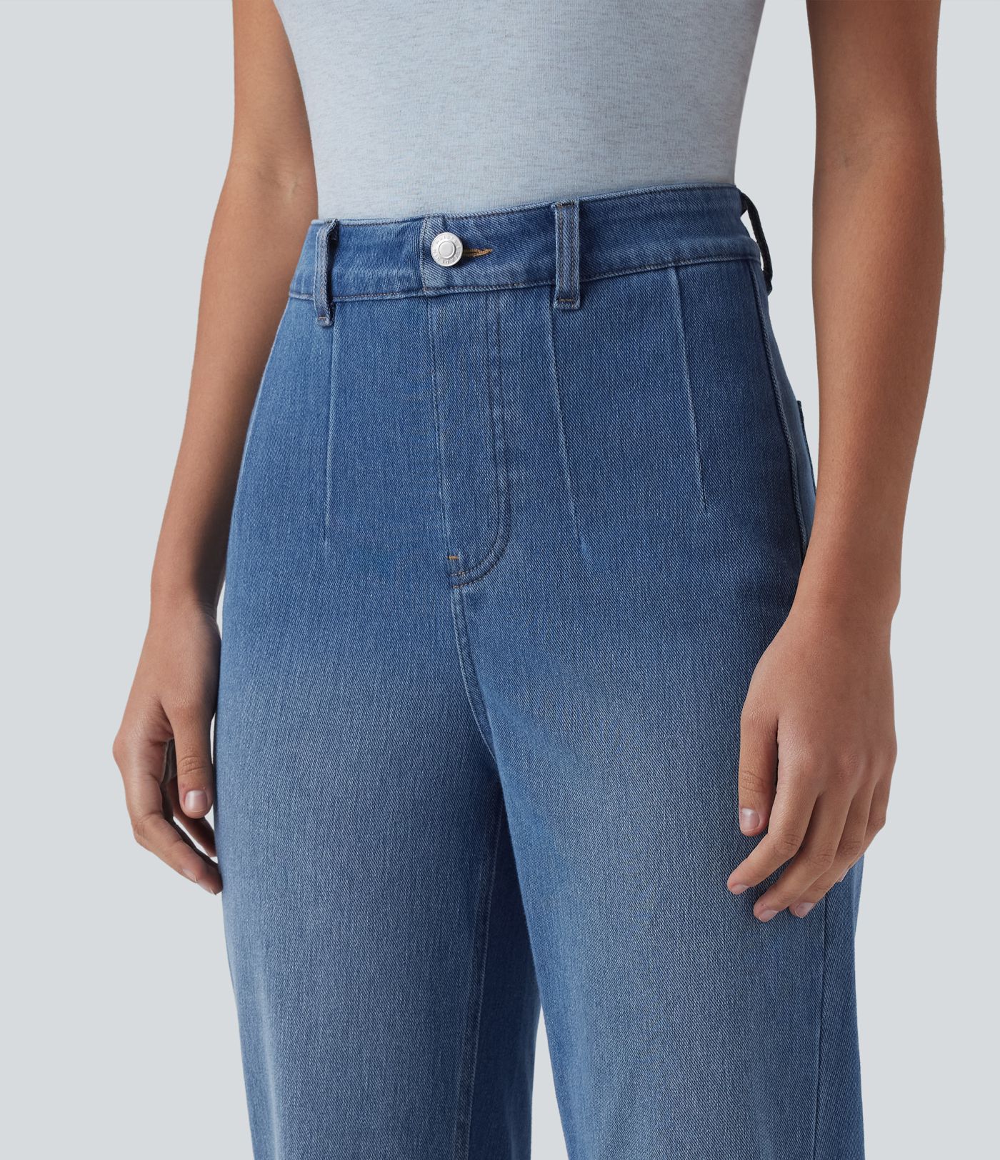 Halara Flex™ High Waisted Shaping Tummy Control Straight Leg Casual Jeans with Pockets