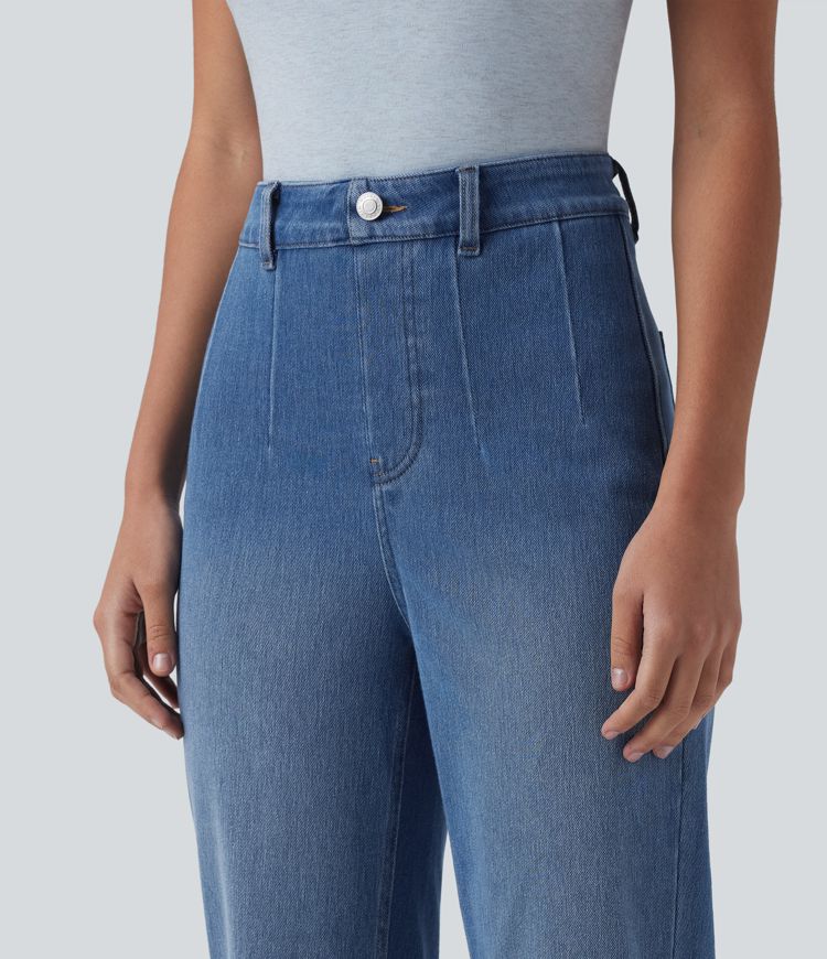 Halara Flex™ High Waisted Shaping Tummy Control Straight Leg Casual Jeans with Pockets