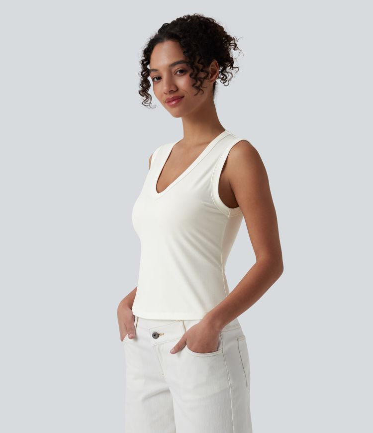 V-neck Casual Tank Top
