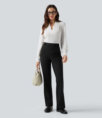 Halara Flex™ DayStretch - Stoffhose mit hohem Bund und ausgestelltem Bein Halara Flex™ DayStretch - Stoffhose mit hohem Bund und ausgestelltem Bein