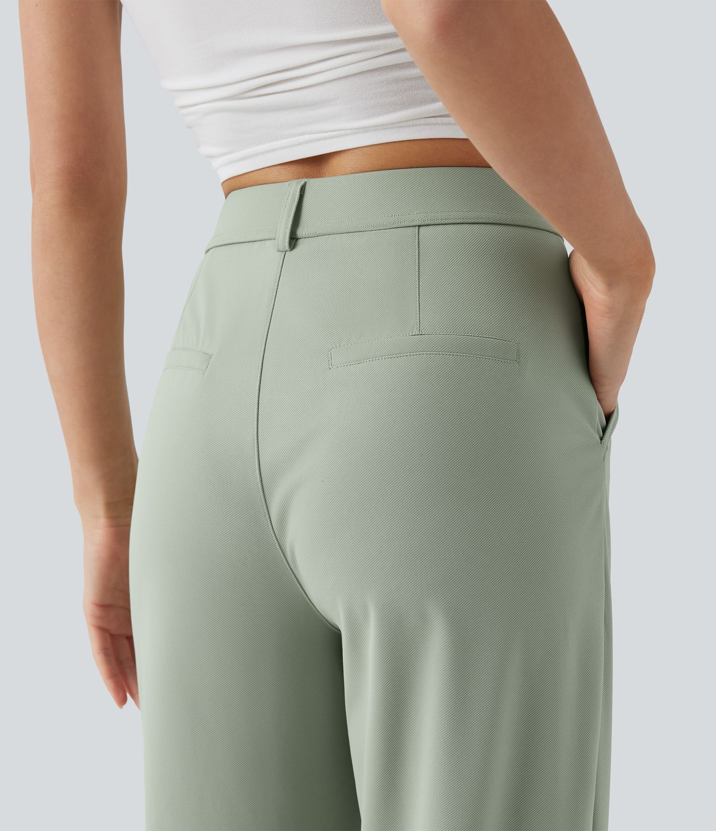 Lässige Hose mit hohem Bund, Seitentaschen und weitem Bein - schnelltrocknend, UPF40+ Lässige Hose mit hohem Bund, Seitentaschen und weitem Bein - schnelltrocknend, UPF40+