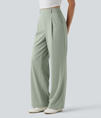 Lässige Hose mit hohem Bund, Seitentaschen und weitem Bein - schnelltrocknend, UPF40+ Lässige Hose mit hohem Bund, Seitentaschen und weitem Bein - schnelltrocknend, UPF40+