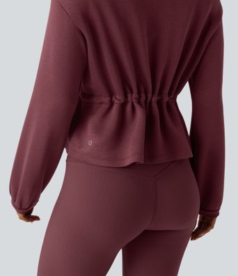 SpacerTek™ Turtleneck Long Sleeve Drawstring Casual Jacket