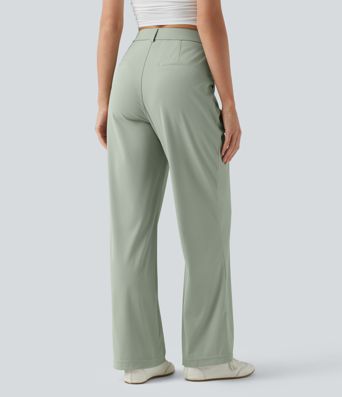 Lässige Hose mit hohem Bund, Seitentaschen und weitem Bein - schnelltrocknend, UPF40+ Lässige Hose mit hohem Bund, Seitentaschen und weitem Bein - schnelltrocknend, UPF40+