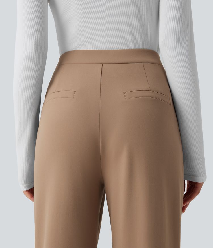 Halara Flex™ DayStretch Asymmetric High Waisted Work Flare Pants with Pockets