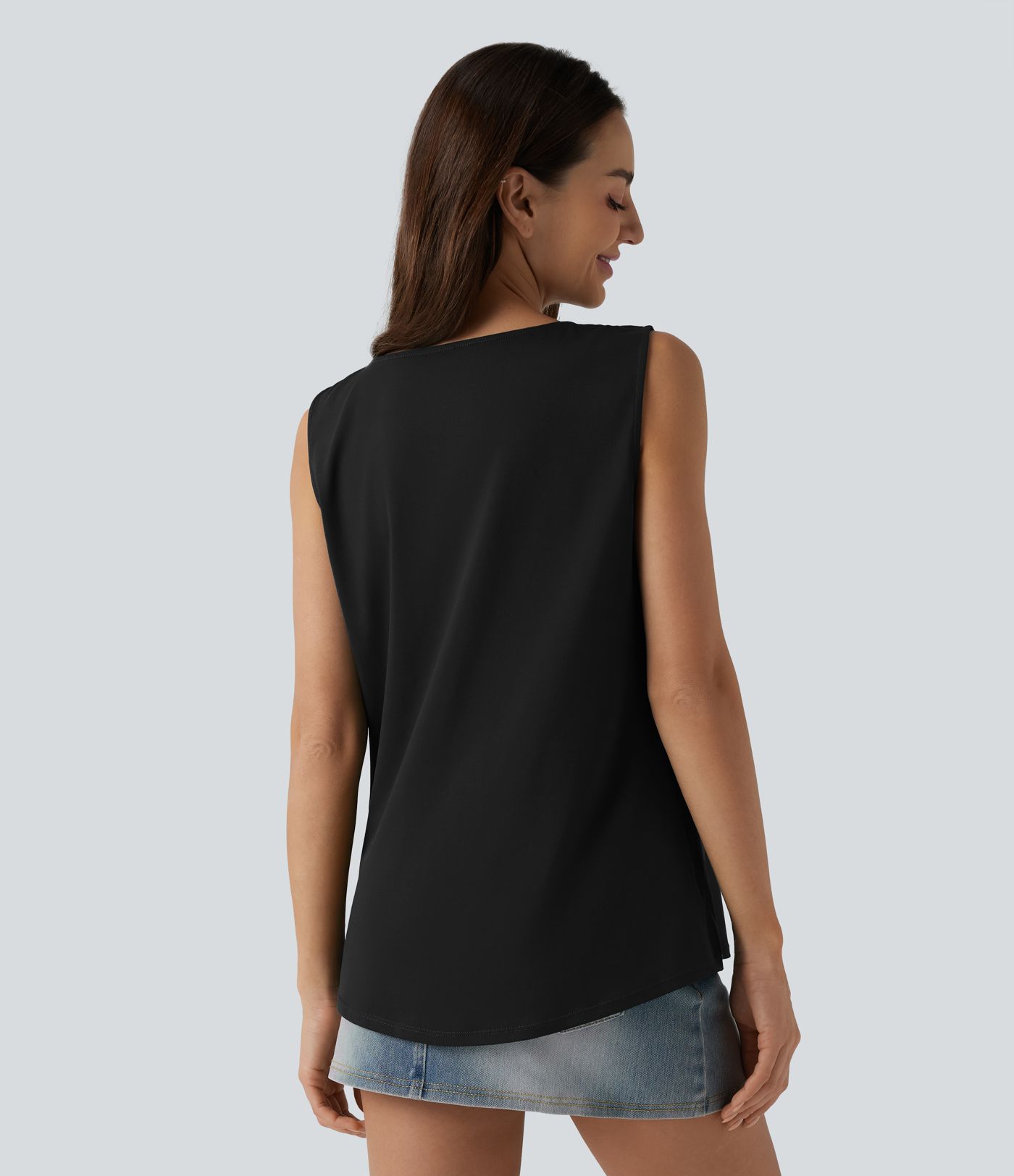 Débardeur décontracté col carré