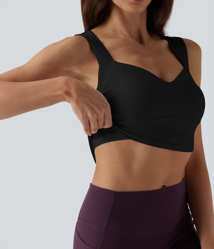 SoftlyZero™ Plush Queen Anne Neck Cropped Yoga Tank Top SoftlyZero™ Plush Queen Anne Neck Cropped Yoga Tank Top
