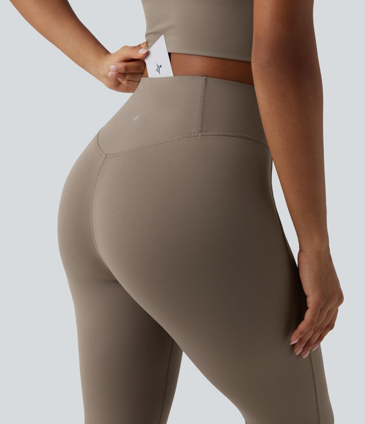 Halara UltraSculpt™ High Waisted Tummy Control Split Yoga Bootcut Leggings with Pocket