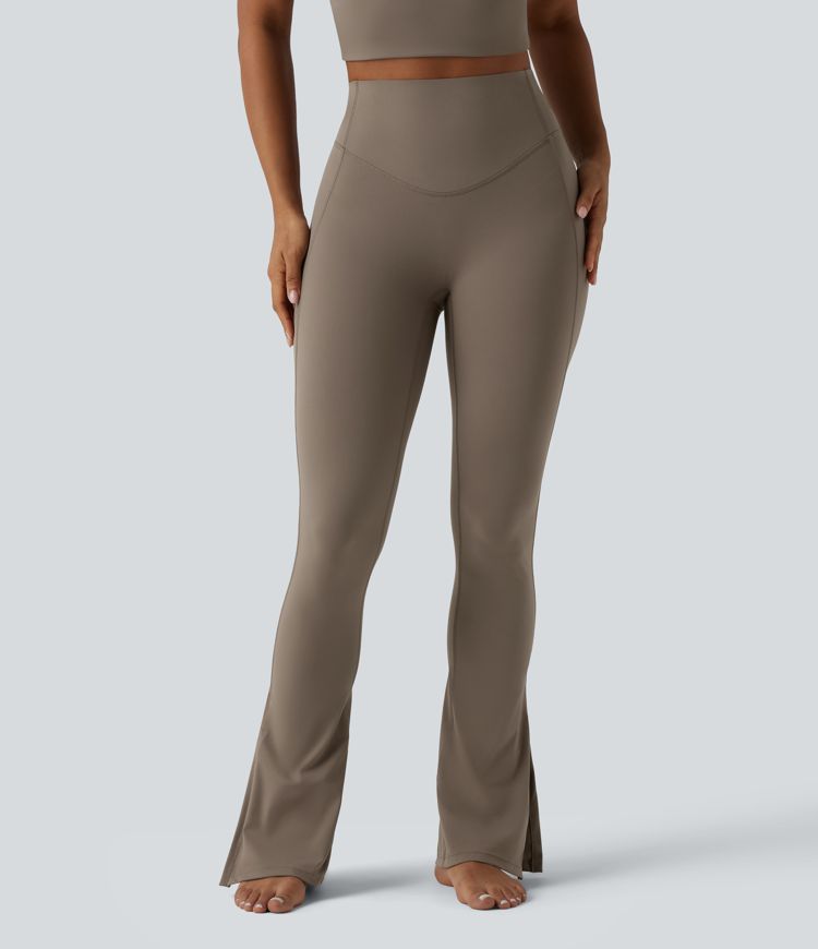 Halara UltraSculpt™ High Waisted Tummy Control Split Yoga Bootcut Leggings with Pocket