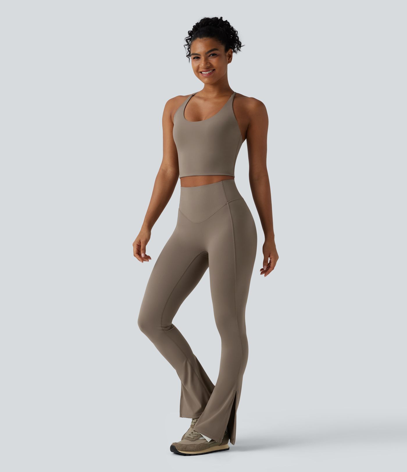 Halara UltraSculpt™ High Waisted Tummy Control Split Yoga Bootcut Leggings with Pocket