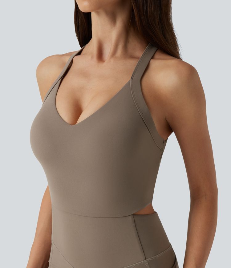 Combinaison moulante dos nu Halara UltraSculpt™ gainante et gainante avec poches - Édition Easy Peezy