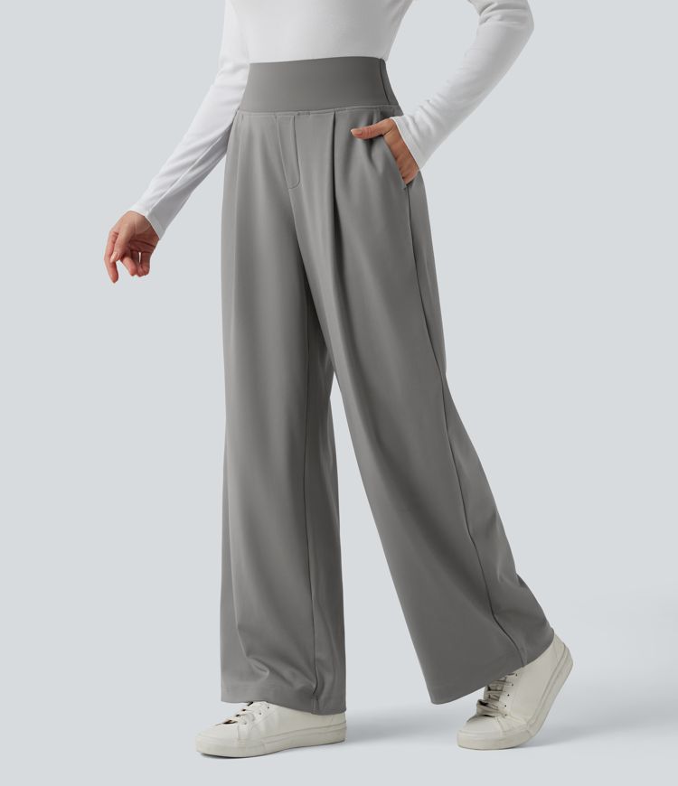 Halara Flex™ DayStretch High Waisted Tummy Control Straight Leg Work Pants with Pockets