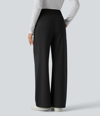 Halara Flex™ DayStretch High Waisted Tummy Control Straight Leg Work Trousers with Pockets