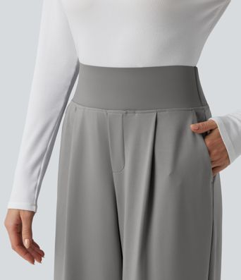 Halara Flex™ DayStretch High Waisted Tummy Control Straight Leg Work Pants with Pockets