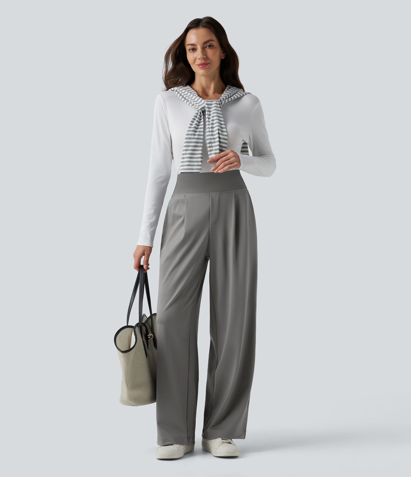 Halara Flex™ DayStretch High Waisted Tummy Control Straight Leg Work Pants with Pockets