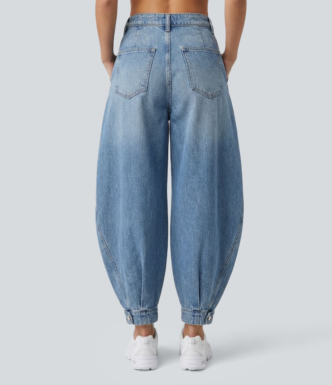 Halara Flex™ Mid Rise Denim Casual Balloon Joggers with Pockets