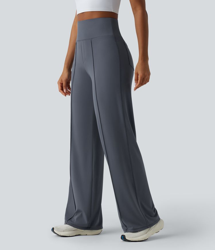 Halara UltraSculpt™ pantalon de yoga taille haute, effet ventre plat, coupe droite, avec poches