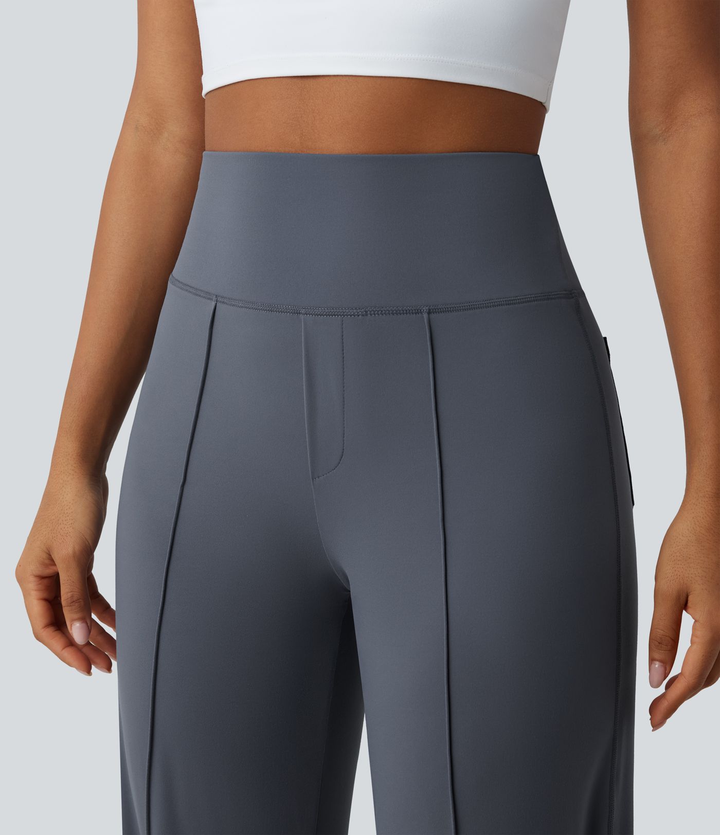 Halara UltraSculpt™ pantalon de yoga taille haute, effet ventre plat, coupe droite, avec poches