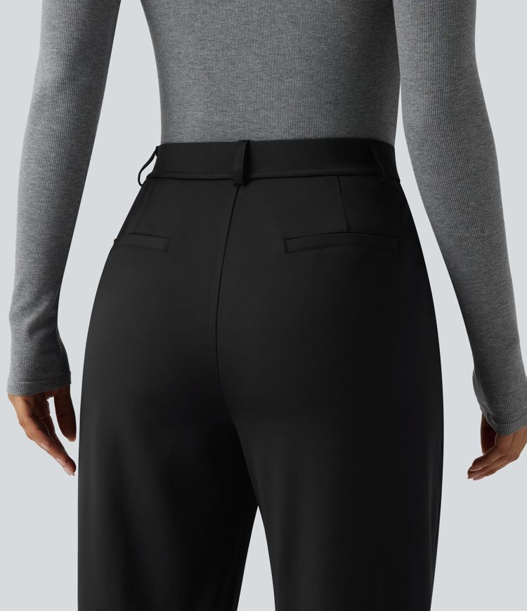 Halara Flex™ DayStretch High Waisted Pleated Work Straight Leg Pants with Pockets