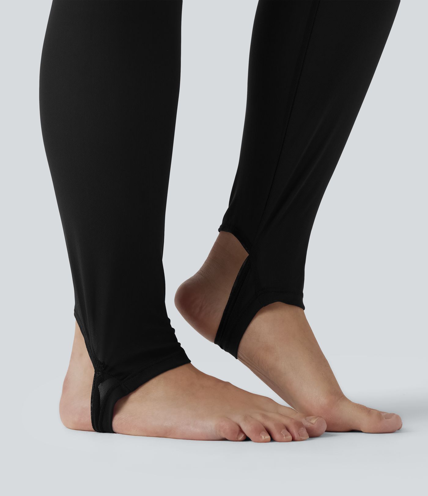 Breezeful™ - Plissierte 2-in-1 Leggings mit hohem Bund, Bundtasche und Kontrast-Mesh - Plus-Size, schnelltrocknend , schnelltrocknend