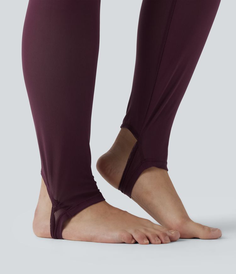 Breezeful™ - Plissierte 2-in-1 Leggings mit hohem Bund, Bundtasche und Kontrast-Mesh - Plus-Size, schnelltrocknend , schnelltrocknend