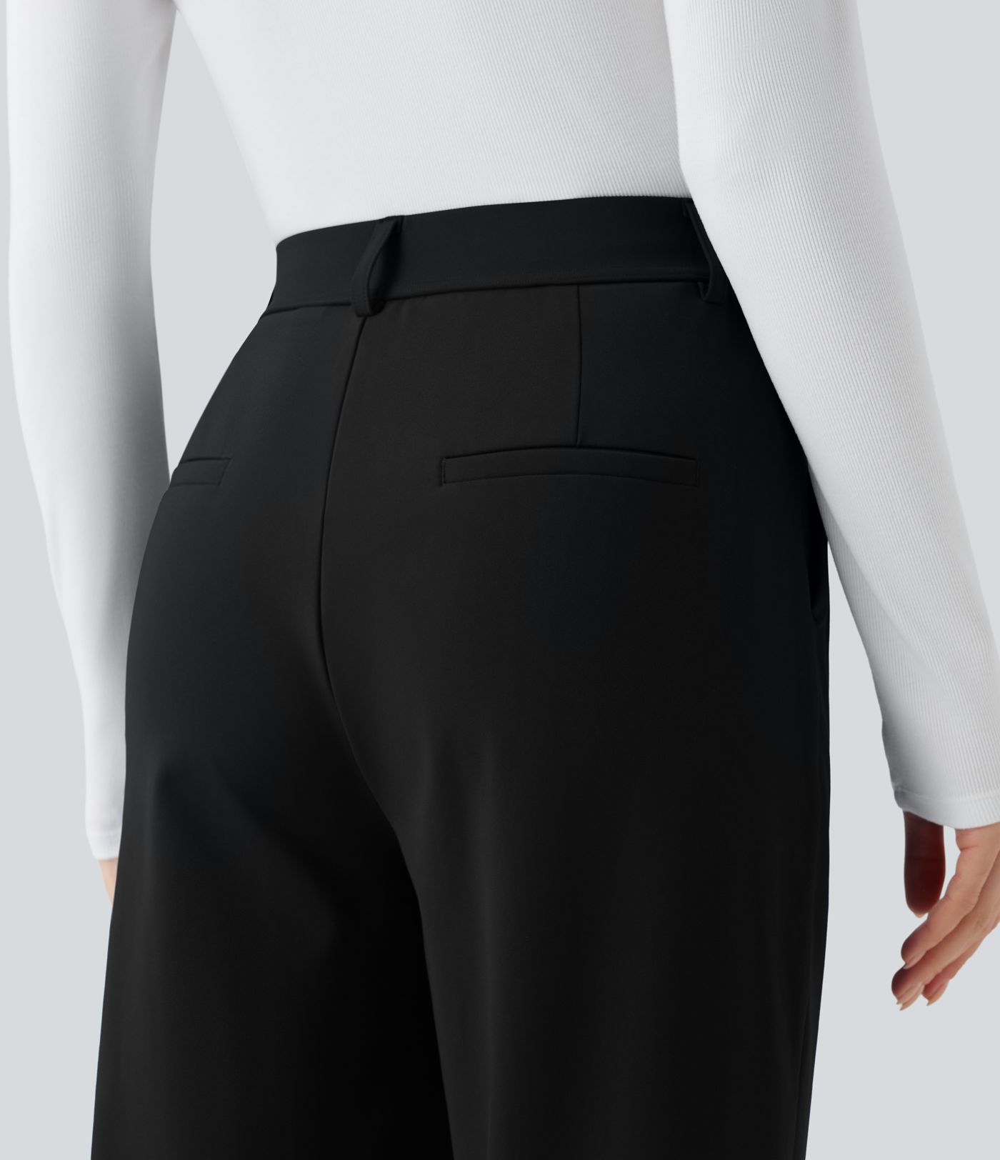Halara Flex™ DayStretch High Waisted Cropped Work Tapered Pants with Pockets