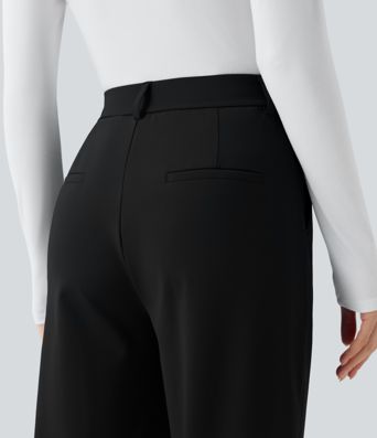 Halara Flex™ DayStretch High Waisted Cropped Work Tapered Pants with Pockets