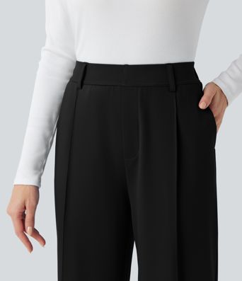 Halara Flex™ DayStretch High Waisted Cropped Work Tapered Pants with Pockets