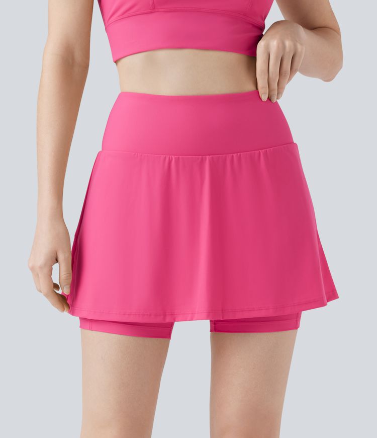 Land to Water High Waisted 2-in-1 Bikini Skirt Swimsuit with Pocket