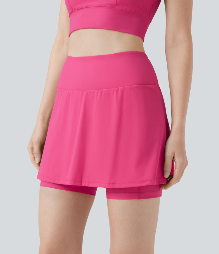 Land to Water High Waisted 2-in-1 Bikini Skirt Swimsuit with Pocket