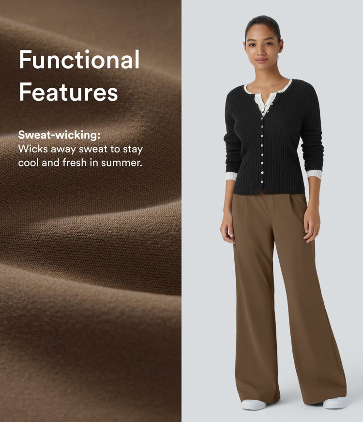 Halara Flex™ High Waisted Pocket Work Flared Trousers