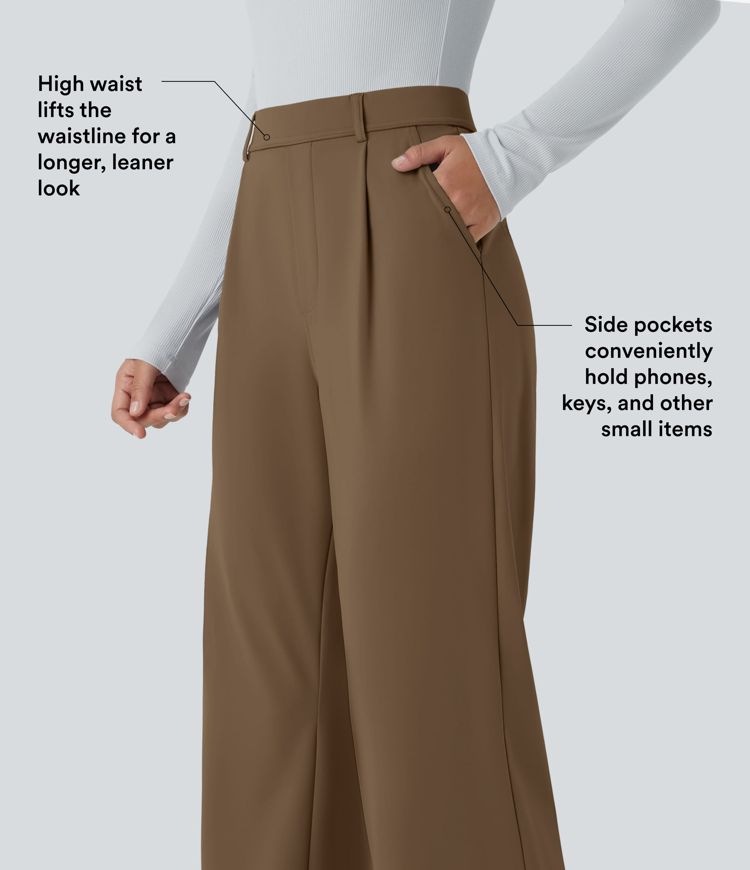 Halara Flex™ High Waisted Pocket Work Flared Trousers