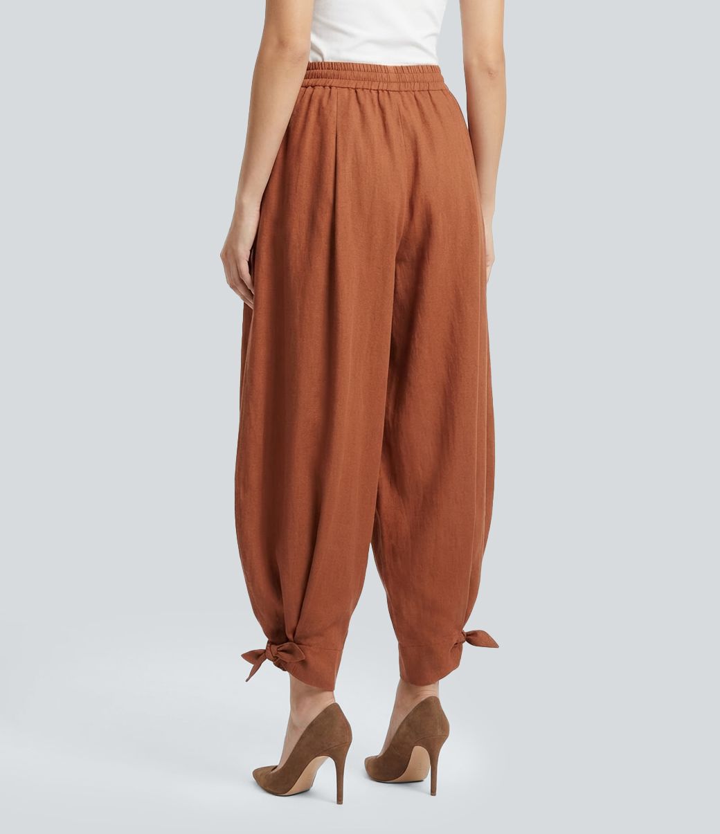 High Waisted Casual Balloon Joggers with Pockets