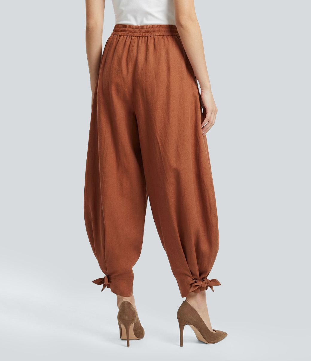 High Waisted Casual Balloon Joggers with Pockets