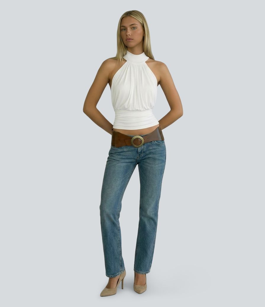 Halter-Party-Top mit Rückenbindung
