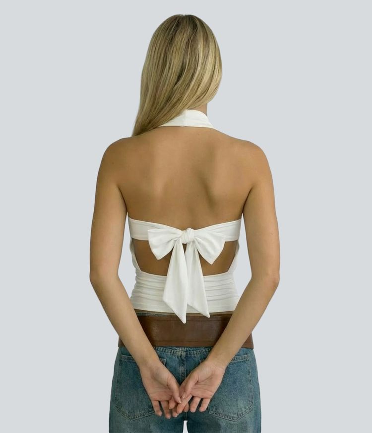 Halter-Party-Top mit Rückenbindung