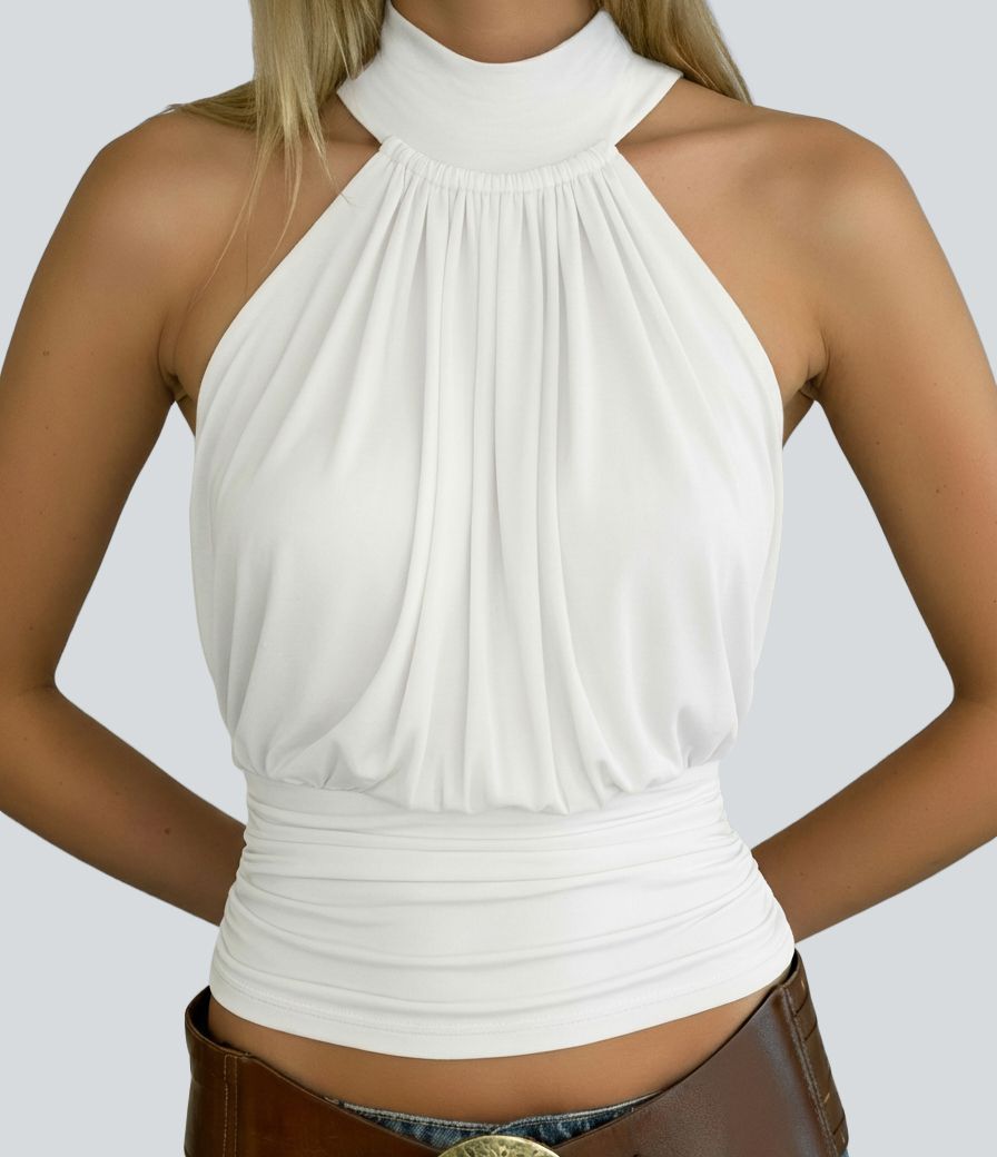 Halter-Party-Top mit Rückenbindung