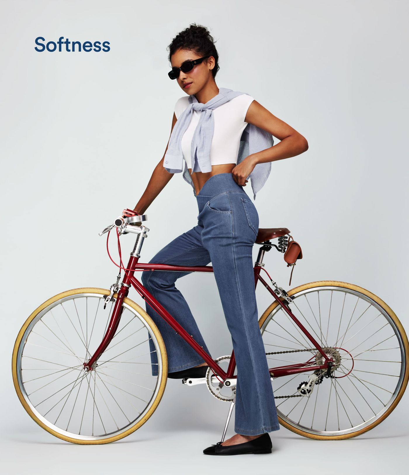 Halara Flex™ High Waisted Crossover Pocket Washed Casual Jeans