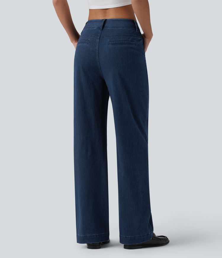 Halara Flex™ High Waisted Straight Leg Casual Jeans with Pockets