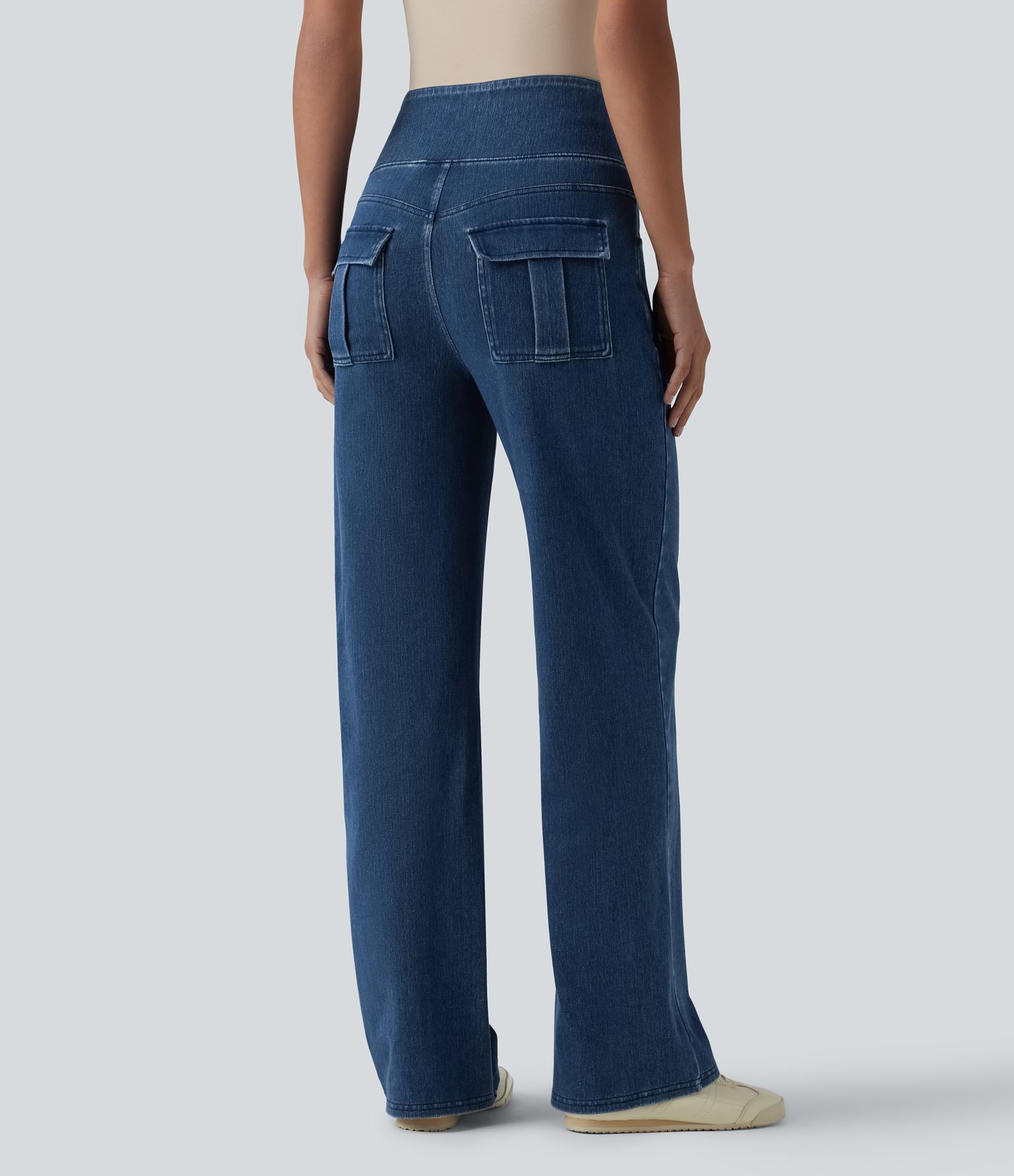 Halara Flex™ High Waisted Tummy Control Straight Leg Casual Jeans with Pockets