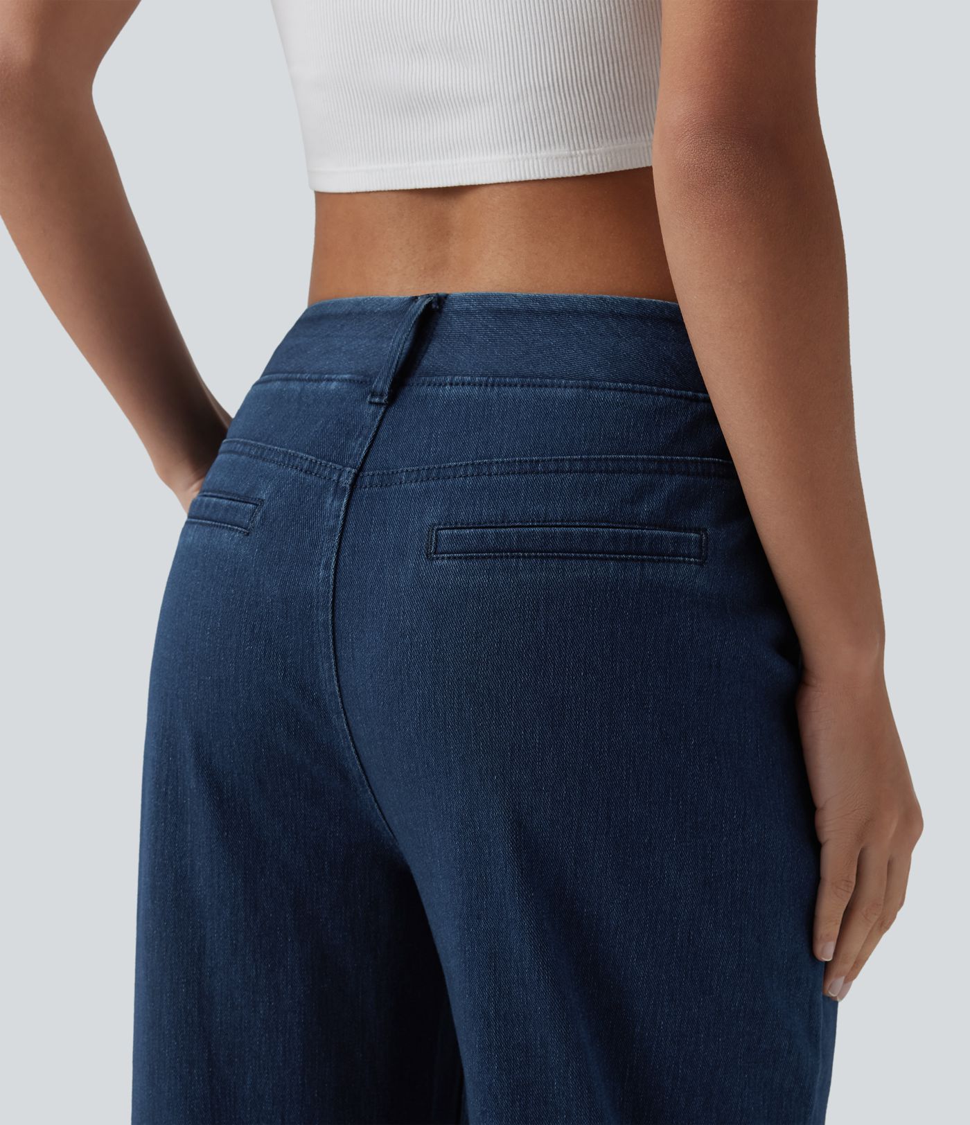 Halara Flex™ High Waisted Straight Leg Casual Jeans with Pockets